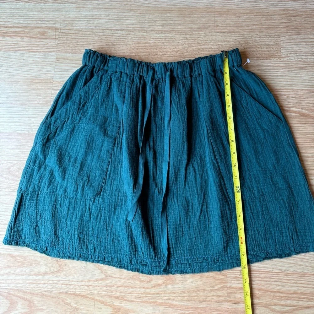 NWT LILLA P Green SHORT SKIRT WITH POCKETS Sz Small